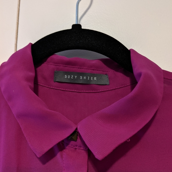 Suzy Shier Fuchsia Blouse - Picture 3 of 5